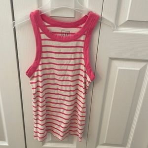 GAP pink striped tank